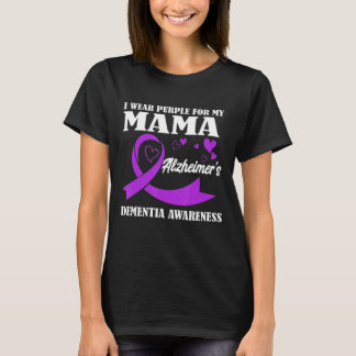 Alzheimer und Demenz Ich trage Lila T-Shirt