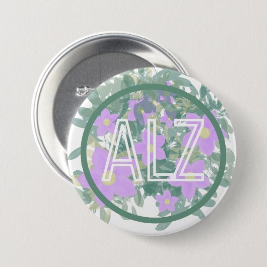 Alzheimer- und Demenzbewusstsein Button (Vorne & Hinten)