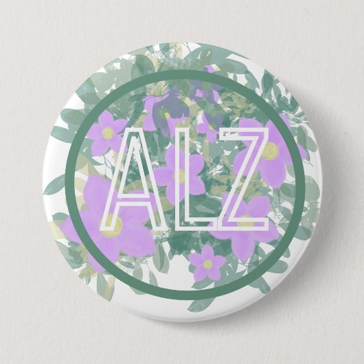 Alzheimer- und Demenzbewusstsein Button (Vorderseite)