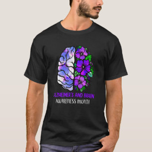 Alzheimer- und Hirnaufklärung Monat Blumengeschirr T-Shirt