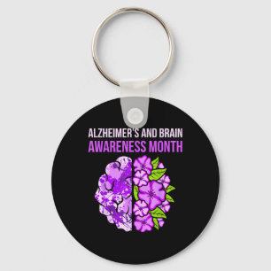 Alzheimer- und Hirnbewusstseinsmonat Lila Band Schlüsselanhänger