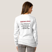 Alzheimer-Warnung mit Personalisierter Telefonnumm T-Shirt (Schwarz voll)