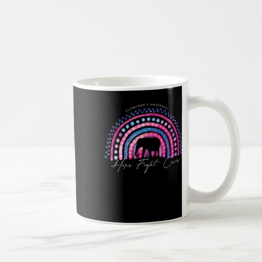 Alzheimerheimer End Awareness Rainbow Elephant Kaffeetasse (Rechts)
