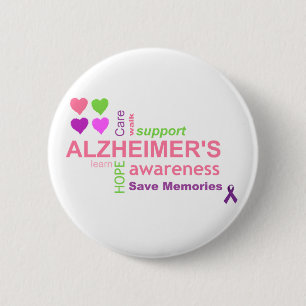 Alzheimerkrankheit-Bewusstseins-Knopf Button