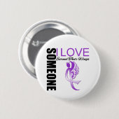 Alzheimerkrankheit Jemand, der in der Liebe Wings Button (Vorne & Hinten)