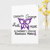 Alzheimerkrankheit-keltischer Schmetterling 3 Karte (Gelbe Blume)