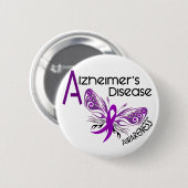 Alzheimerkrankheit SCHMETTERLING 3 Bewusstsein Button (Vorne & Hinten)