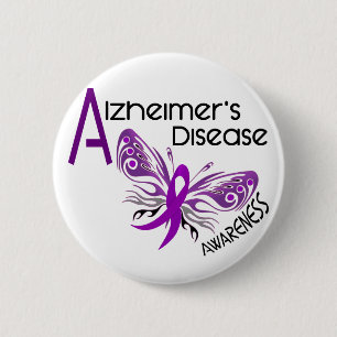 Alzheimerkrankheit SCHMETTERLING 3 Bewusstsein Button