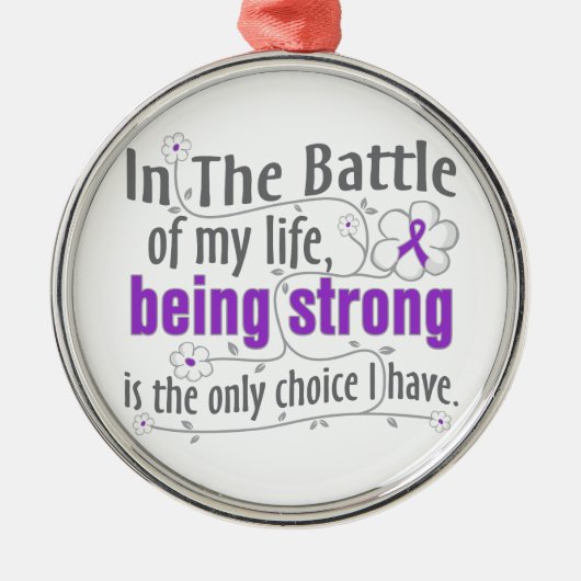 Alzheimerkrankheit Silbernes Ornament (Vorne)