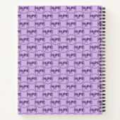 ALZHEIMERS AWARENENZ LILA MONOGRAMM NOTEBOOK NOTIZBLOCK (Rückseite)