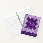 ALZHEIMERS AWARENENZ LILA MONOGRAMM NOTEBOOK NOTIZBLOCK (Innenseite)