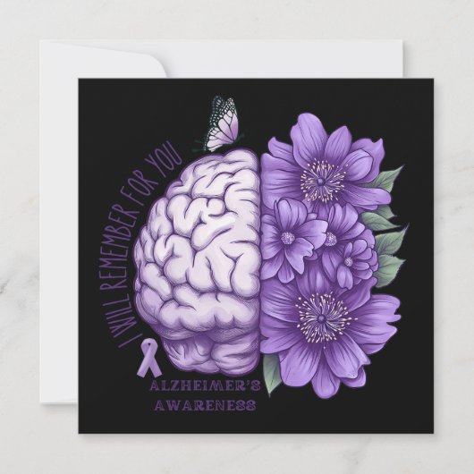 Alzheimer's Awareness, an die ich für Sie denken w Einladung (Vorderseite)