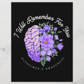 Alzheimer's Awareness, an die ich für Sie denken w Flyer (Vorne)