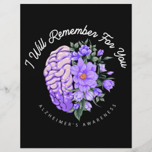 Alzheimer's Awareness, an die ich für Sie denken w Flyer