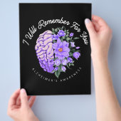 Alzheimer's Awareness, an die ich für Sie denken w Flyer (Hand)