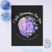 Alzheimer's Awareness, an die ich für Sie denken w Flyer (Einzeln)