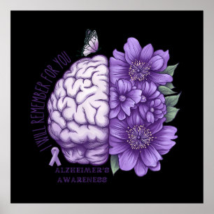 Alzheimer's Awareness, an die ich für Sie denken w Poster