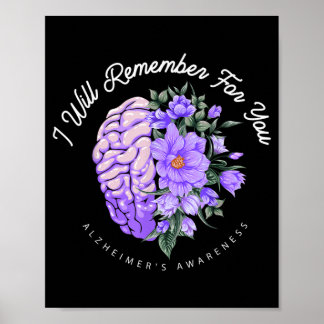 Alzheimer's Awareness, an die ich für Sie denken w Poster
