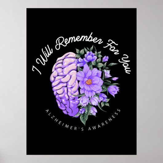 Alzheimer's Awareness, an die ich für Sie denken w Poster (Vorne)