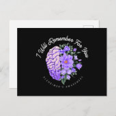 Alzheimer's Awareness, an die ich für Sie denken w Postkarte (Vorne/Hinten)