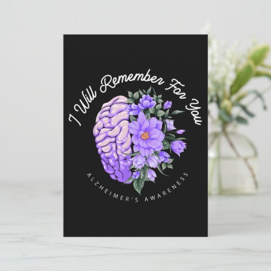 Alzheimer's Awareness, an die ich mich für Sie eri Einladung (Stehend Vorderseite)