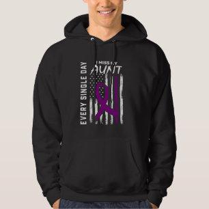 Alzheimers Awareness Aunt American Flag 4. Jul Hoodie