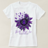 Alzheimer's Awareness Awareness Sonnenblume Faith T-Shirt (Design vorne)