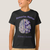 Alzheimers Awareness Blume farbiges Gehirn T-Shirt (Vorderseite)
