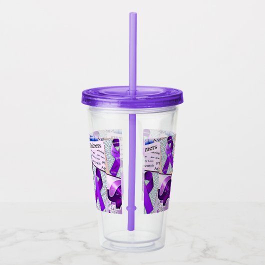 Alzheimer's Awareness Collage Acryltrinkbecher (Rechts)