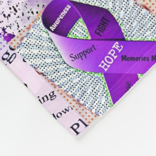Alzheimer's Awareness Collage Fleecedecke (Ecke)