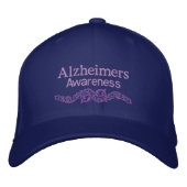 Alzheimers Awareness Custom Embroided Hat Bestickte Kappe (Vorderseite)