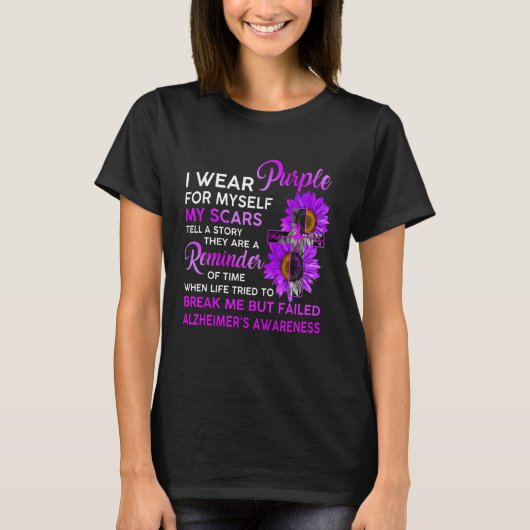 Alzheimer's Awareness, das ich für mich selbst Sun T-Shirt (Vorderseite)