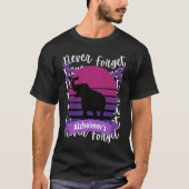 Alzheimer's Awareness Elephant Retro Sunset Purple T-Shirt (Vorderseite)
