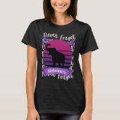 Alzheimer's Awareness Elephant Retro Sunset Purple T-Shirt (Vorderseite)