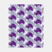 Alzheimer's Awareness Elephants Fleecedecke (Vorderseite)