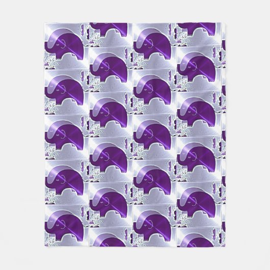 Alzheimer's Awareness Elephants Fleecedecke (Vorderseite)