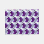 Alzheimer's Awareness Elephants Fleecedecke (Vorderseite (Horizontal))