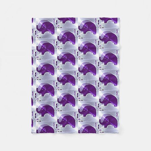 Alzheimer's Awareness Elephants Fleecedecke (Vorderseite)