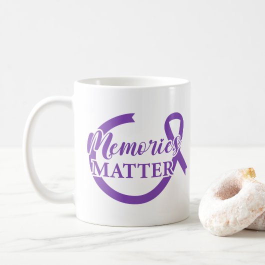 Alzheimer's Awareness-Erinnerungen sind wichtig Kaffeetasse (Mit Donut)
