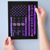 Alzheimers Awareness Faith Hope Liebe Lila Flyer (Hand)