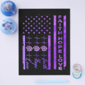 Alzheimers Awareness Faith Hope Liebe Lila Flyer (Einzeln)