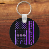 Alzheimers Awareness Faith Hope Liebe Lila Schlüsselanhänger (Vorderseite)