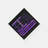 Alzheimers Awareness Faith Hope Liebe Lila Serviette (Ecke)