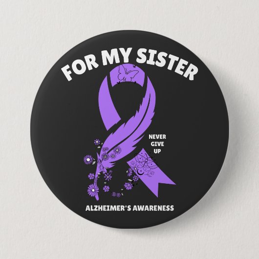 Alzheimer's Awareness - Für meine Schwester Button (Vorderseite)