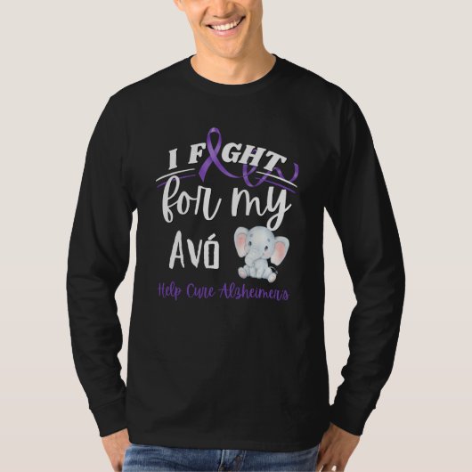 Alzheimer's Awareness I Fight For Avo Alzheimer's T-Shirt (Vorderseite)