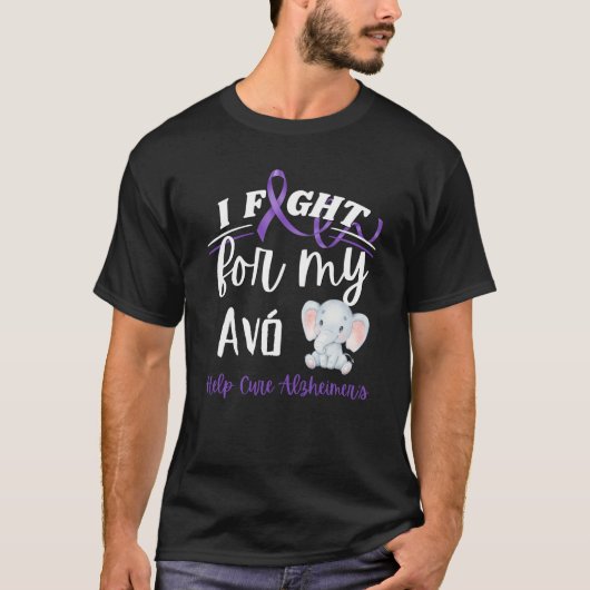 Alzheimer's Awareness I Fight For Avo Alzheimer's  T-Shirt (Vorderseite)