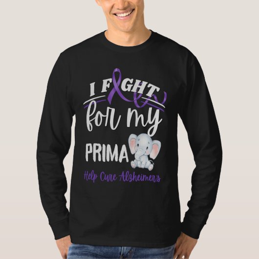 Alzheimer's Awareness I Fight For Prima Alzheimer' T-Shirt (Vorderseite)