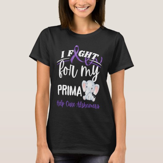 Alzheimer's Awareness I Fight For Prima Alzheimer' T-Shirt (Vorderseite)