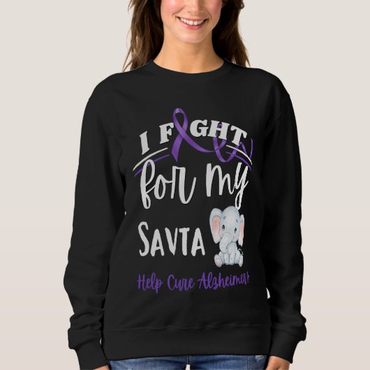 Alzheimer's Awareness I Fight Savta Alzheimer's El Sweatshirt (Vorderseite)