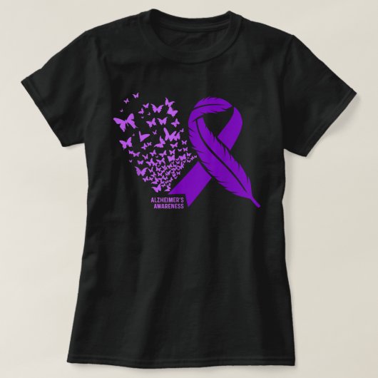 Alzheimer's Awareness Lila Alzheimer T-Shirt (Design vorne)